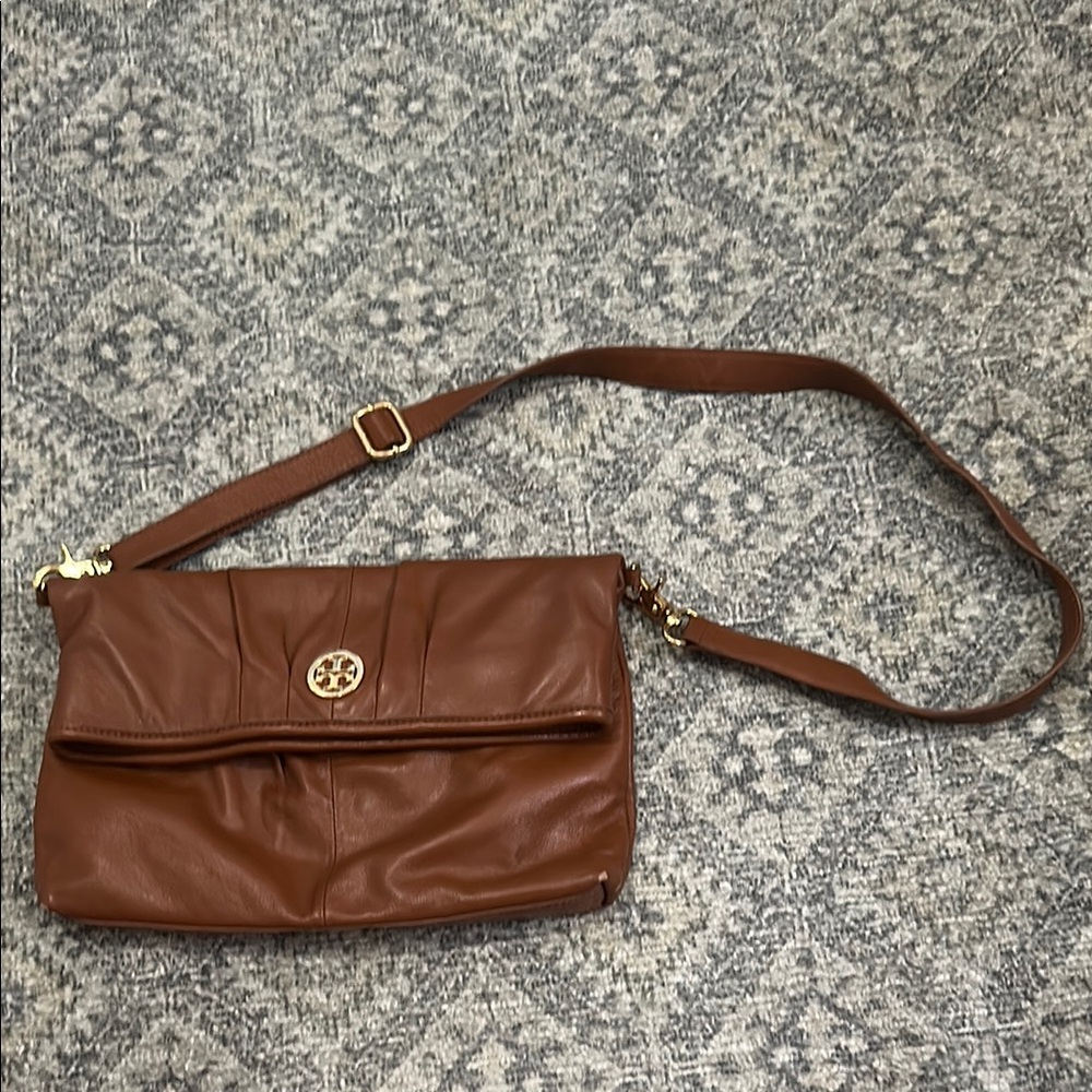Tory Burch Brown Crossbody Bag with Gold Hardware